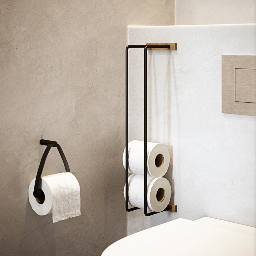 Ekta Living Bathroom Rack Natural Oak - Image 3
