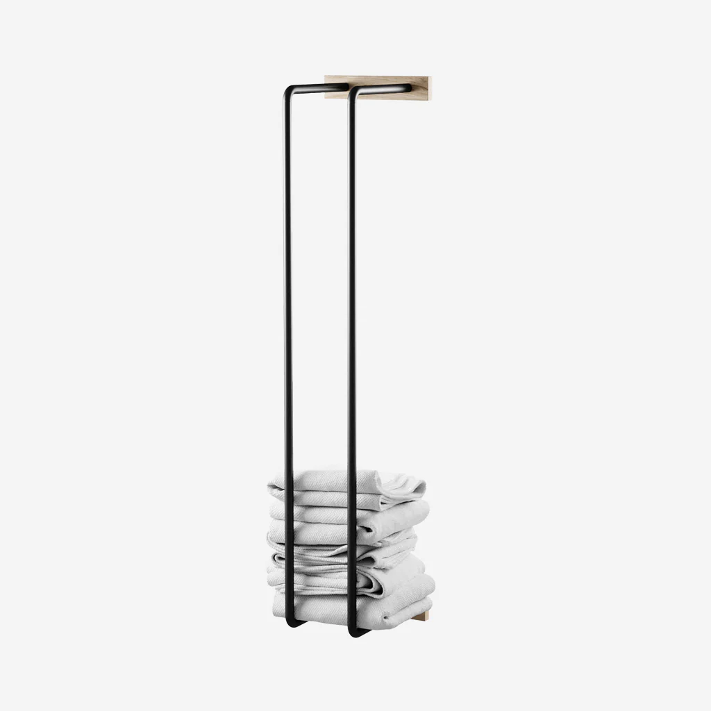 Ekta Living Bathroom Rack Natural Oak - Image 7