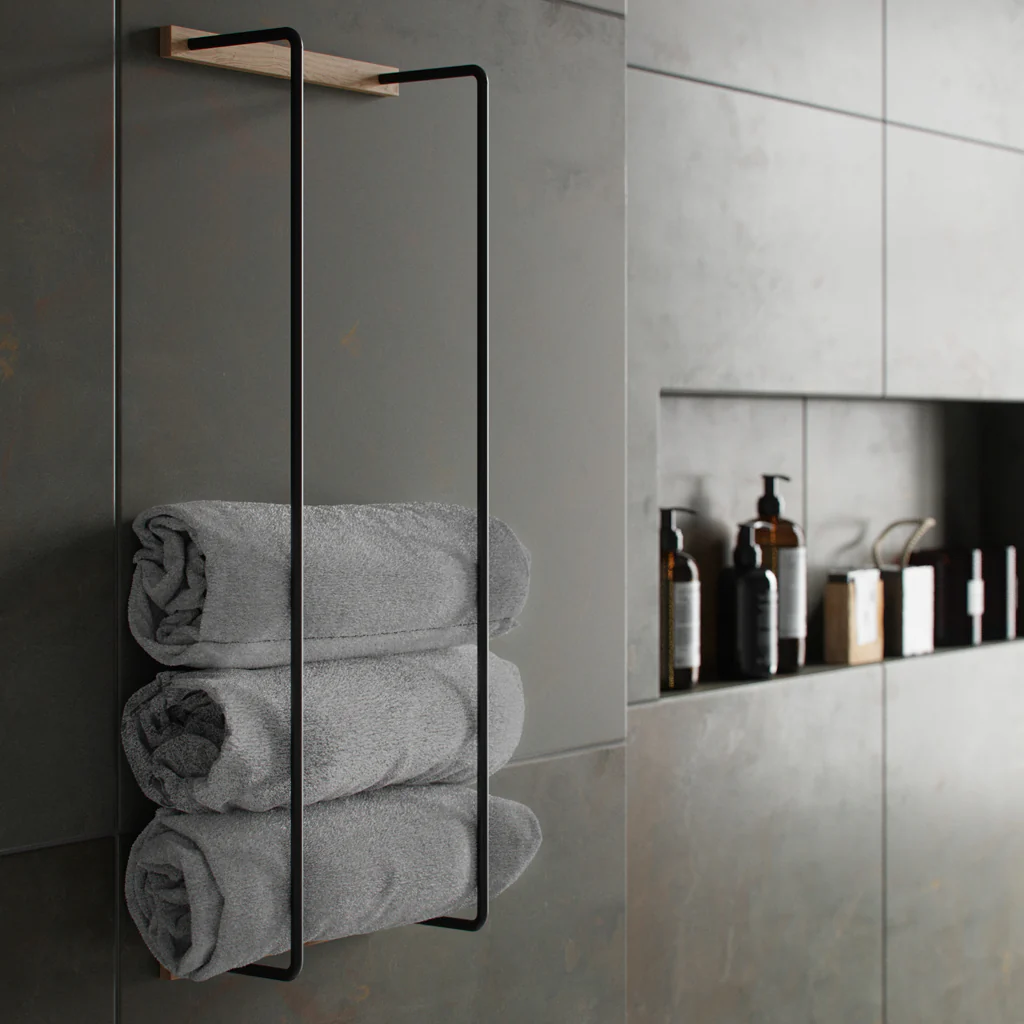 Ekta Living Bathroom Rack Oiled Oak - Image 3