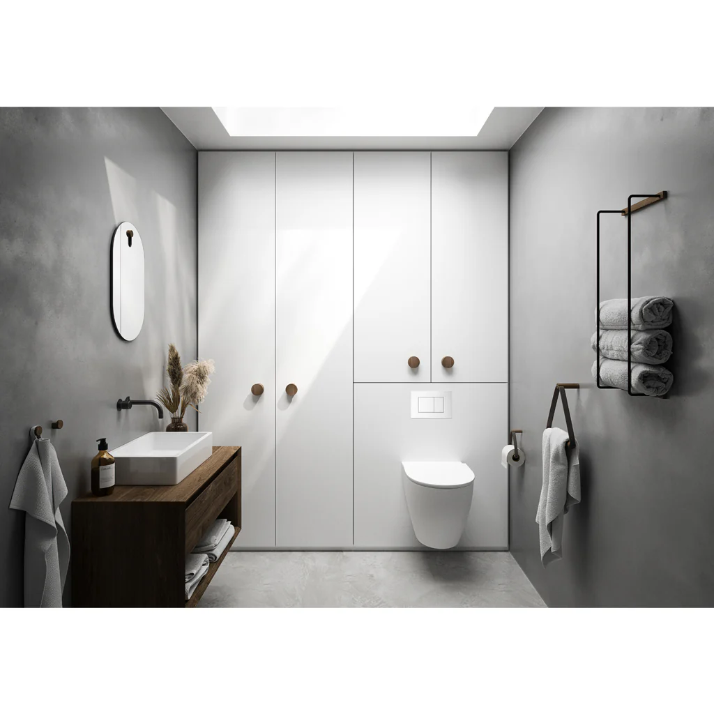 Ekta Living Bathroom Rack Smoked Oak - Image 5