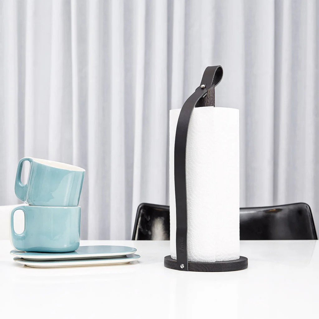 Ekta Living Hands On Paper Towel Holder Black Oak - Image 4