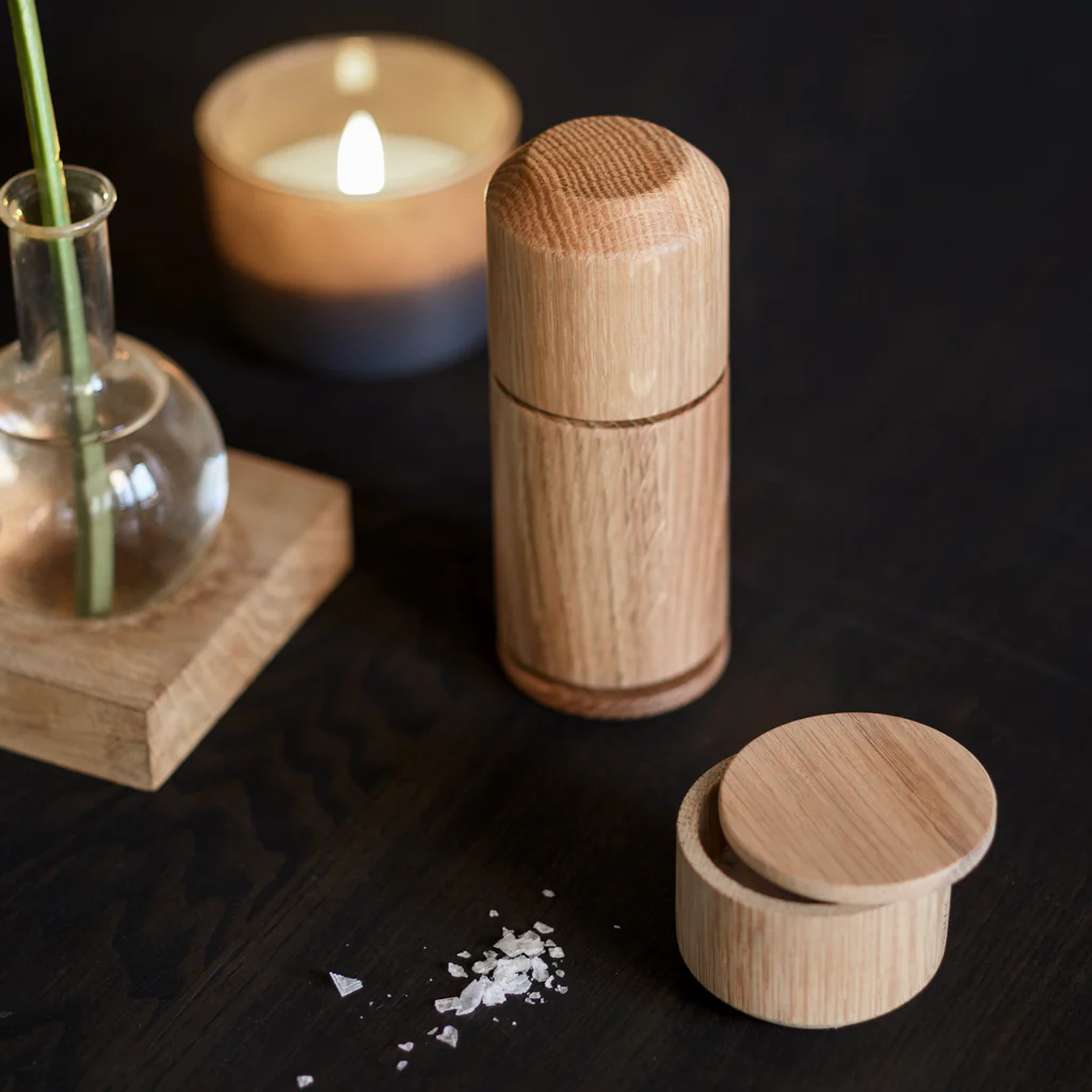 Ekta Living Salt Me Salt Jar Oiled Oak - Image 4