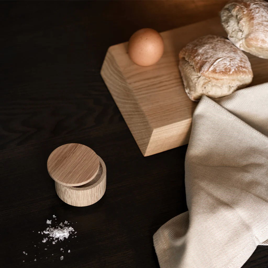 Ekta Living Salt Me Salt Jar Oiled Oak - Image 5