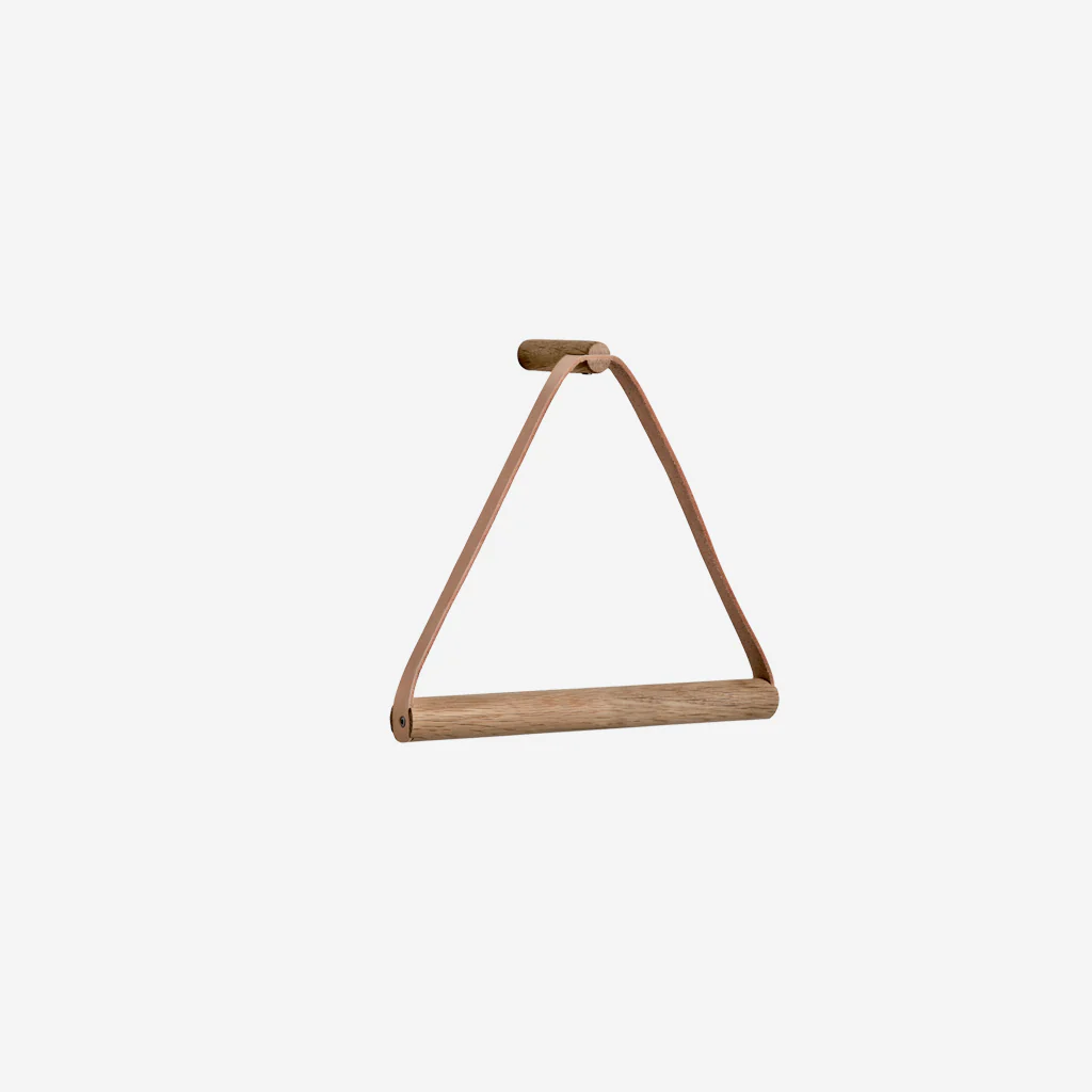 Ekta Living Towel Hanger Leather Oiled Oak