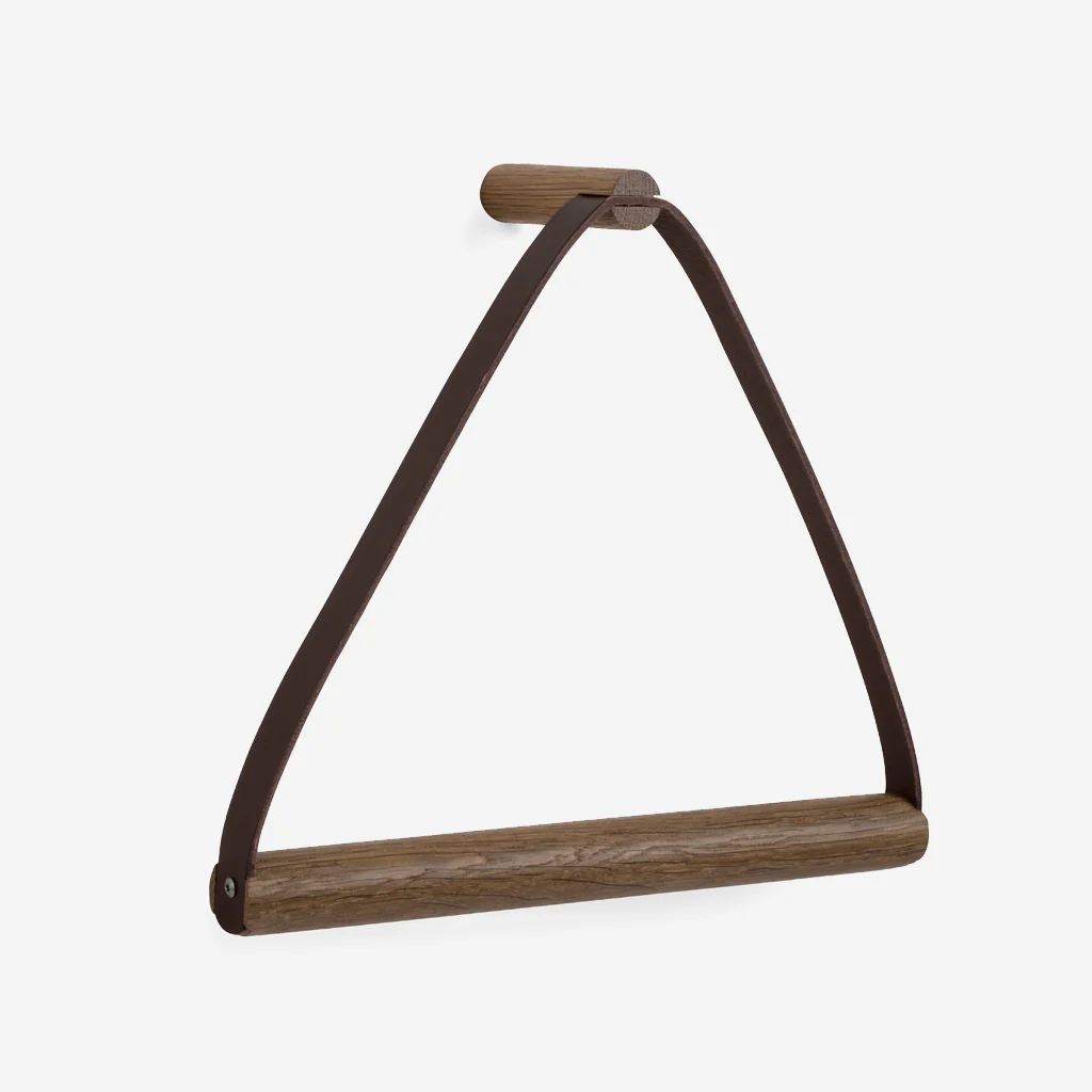 Ekta Living Towel Hanger Leather Smoked Oak - Image 2
