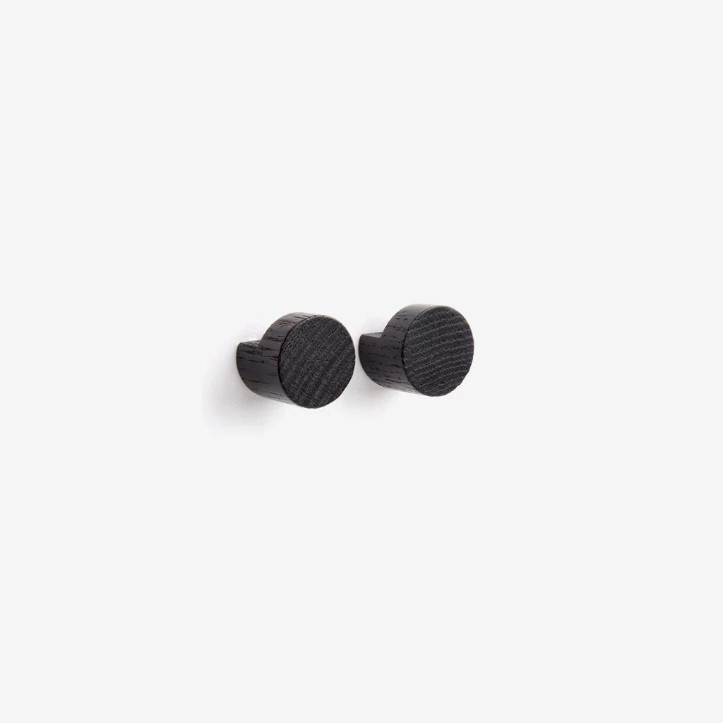 Ekta Living Wood Knot Hook Small Set Black Oak