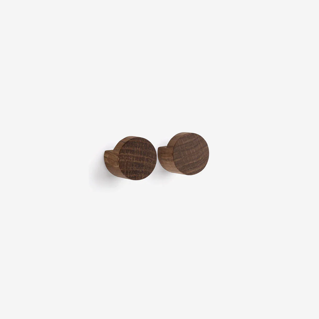 Ekta Living Wood Knot Hook Small Set Smoked Oak