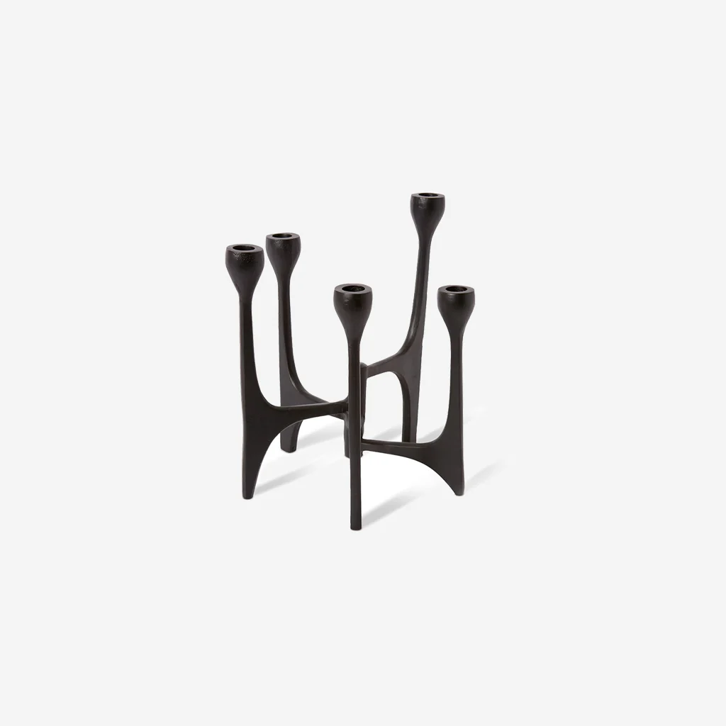 Elme Living Massimo Candle Holder Black