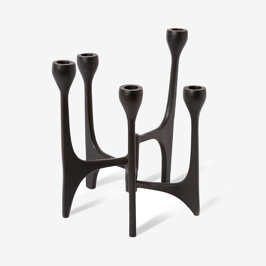 Elme Living Massimo Candle Holder Black - Image 3