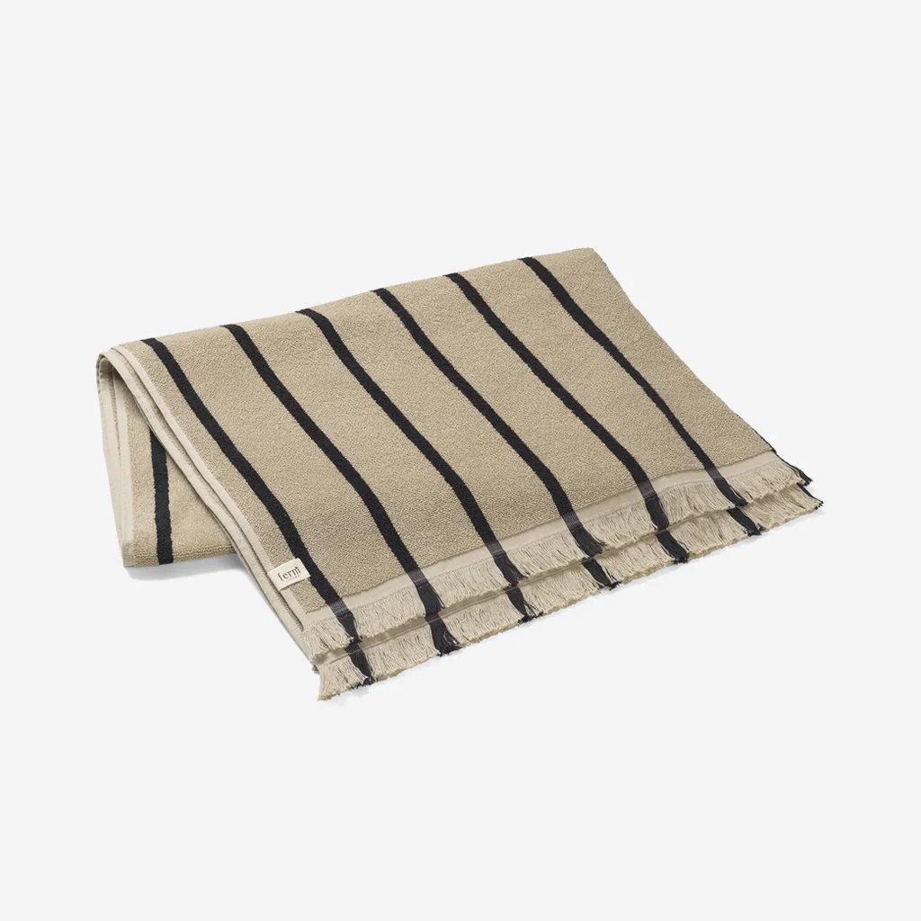 Ferm Living Alee Beach Towel Sand Black - Image 3