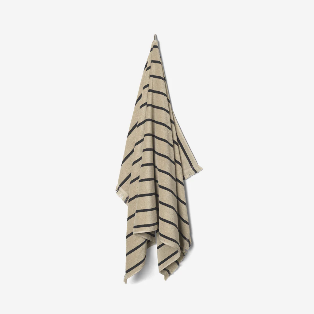 Ferm Living Alee Beach Towel Sand Black - Image 4