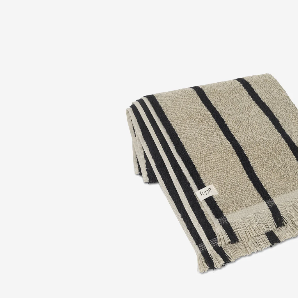Ferm Living Alee Hand Towel Sand Black - Image 4