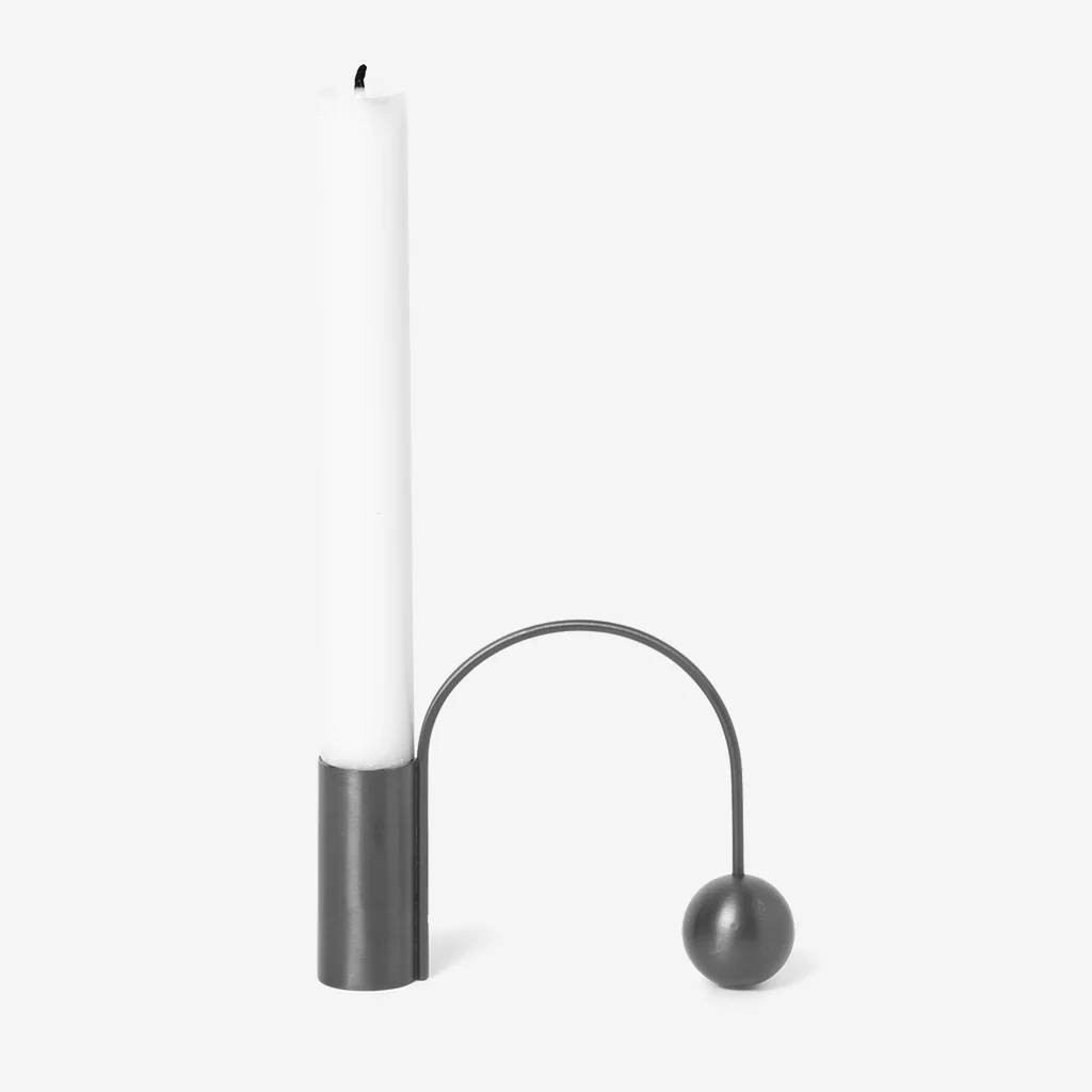 Ferm Living Balance Candle Holder Black Brass - Image 3