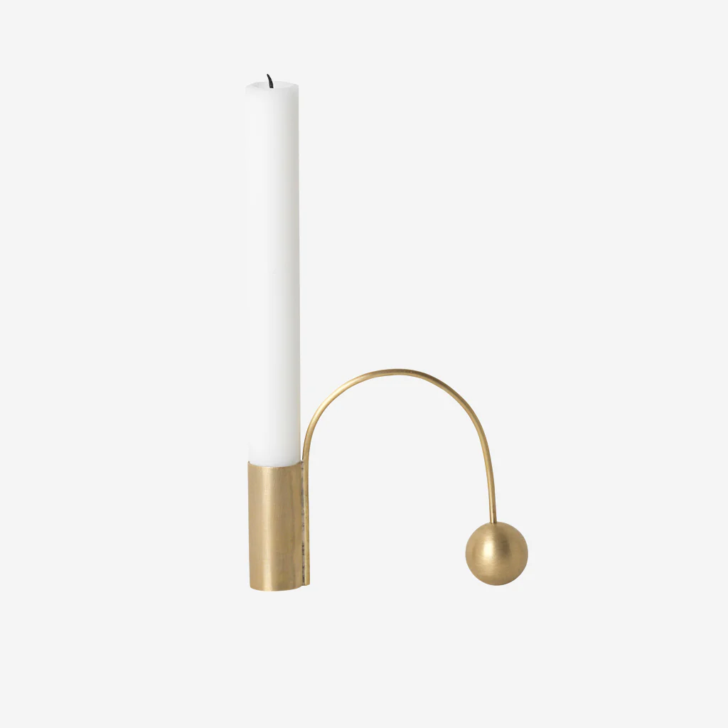Ferm Living Balance Candle Holder Brass - Image 4