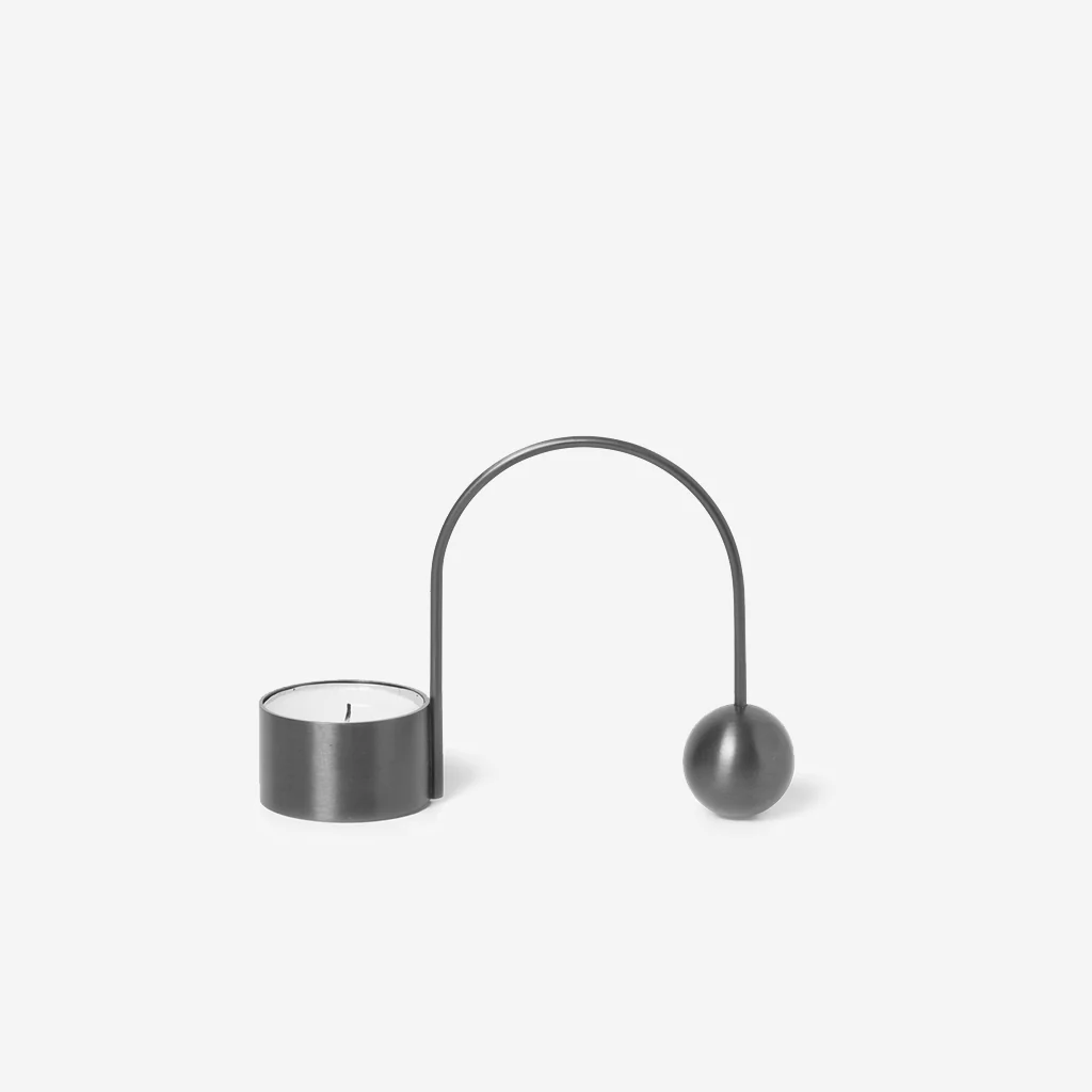 Ferm Living Balance Tealight Holder Black Brass - Image 3