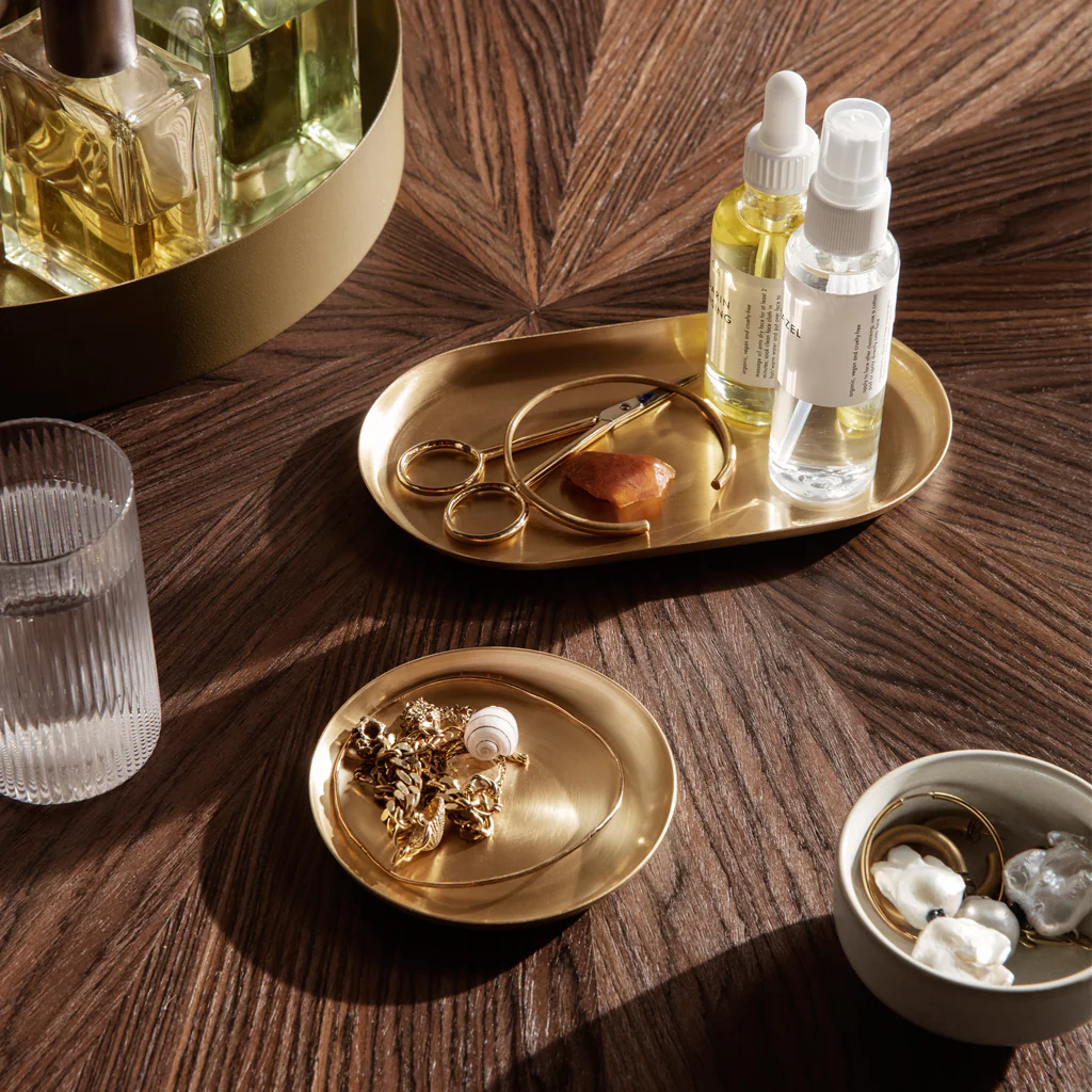 Ferm Living Basho Tray Oval Brass - Image 2
