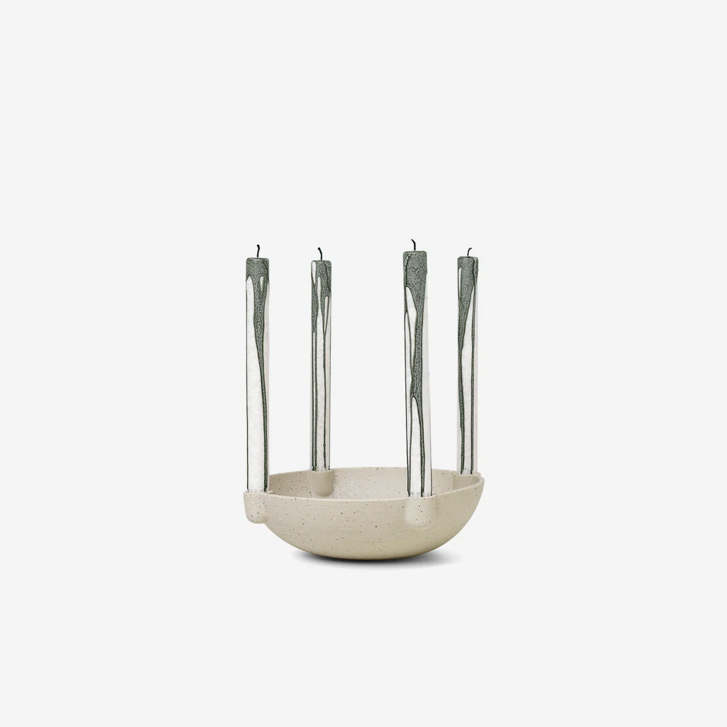 Ferm Living Bowl Candle Holder Large Ceramic Light