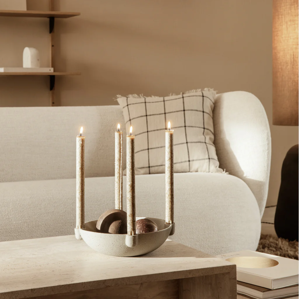Ferm Living Bowl Candle Holder Large Ceramic Light - Image 2