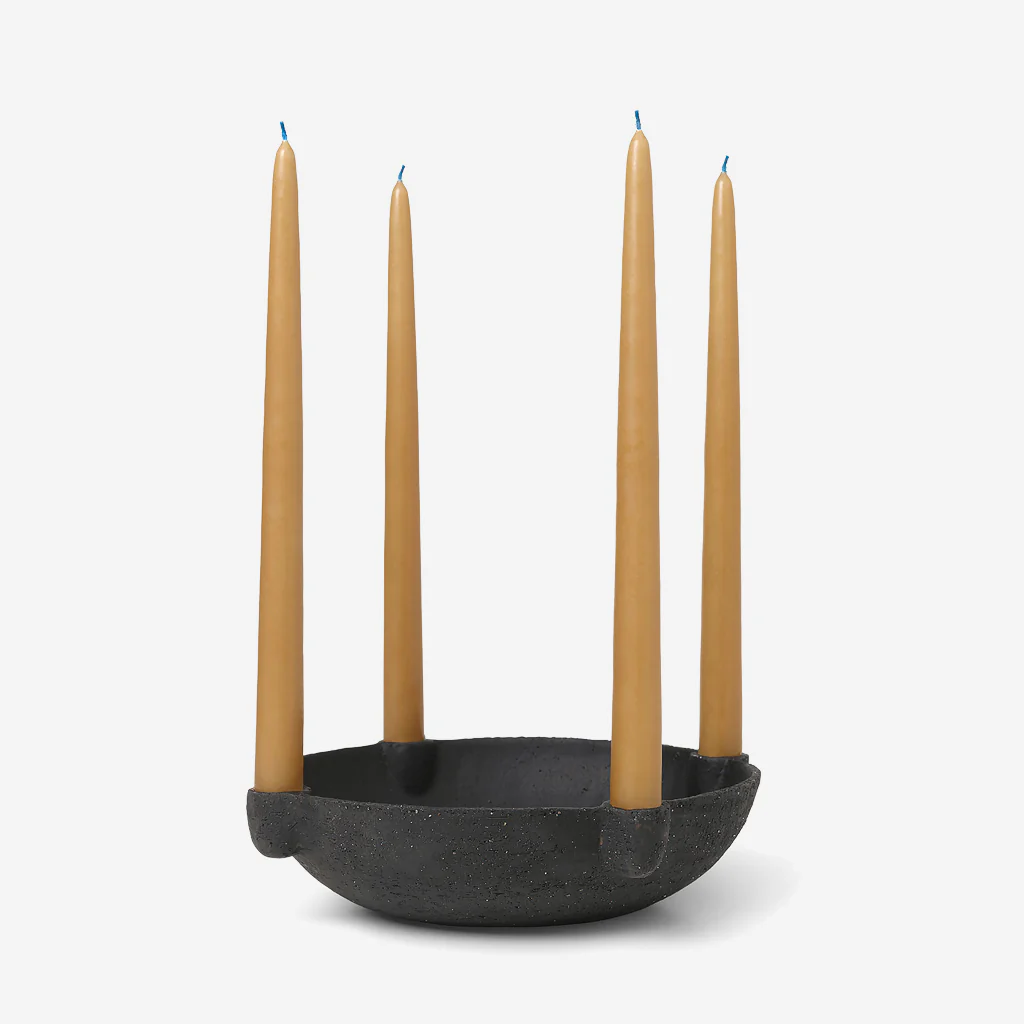 Ferm Living Bowl Candle Holder Medium Metal Black - Image 3