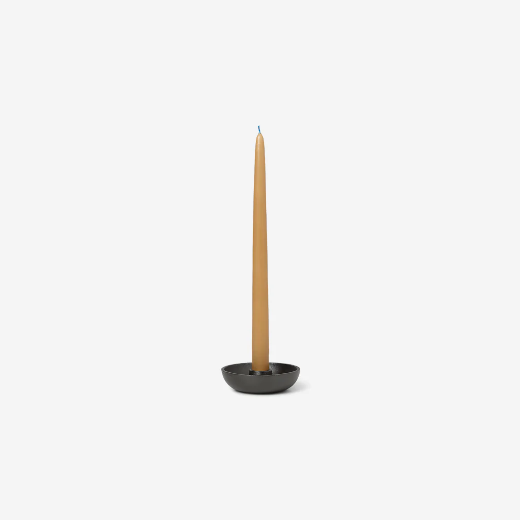 Ferm Living Bowl Candle Holder Single Metal Black