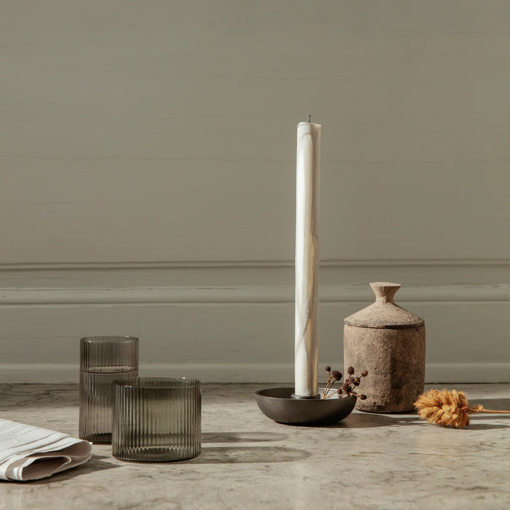 Ferm Living Bowl Candle Holder Single Metal Black - Image 2
