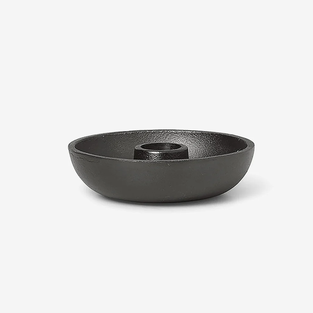 Ferm Living Bowl Candle Holder Single Metal Black - Image 3