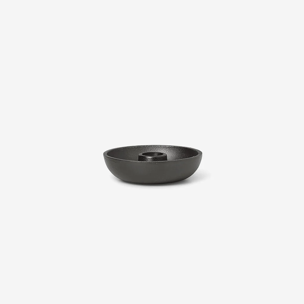 Ferm Living Bowl Candle Holder Single Metal Black - Image 4