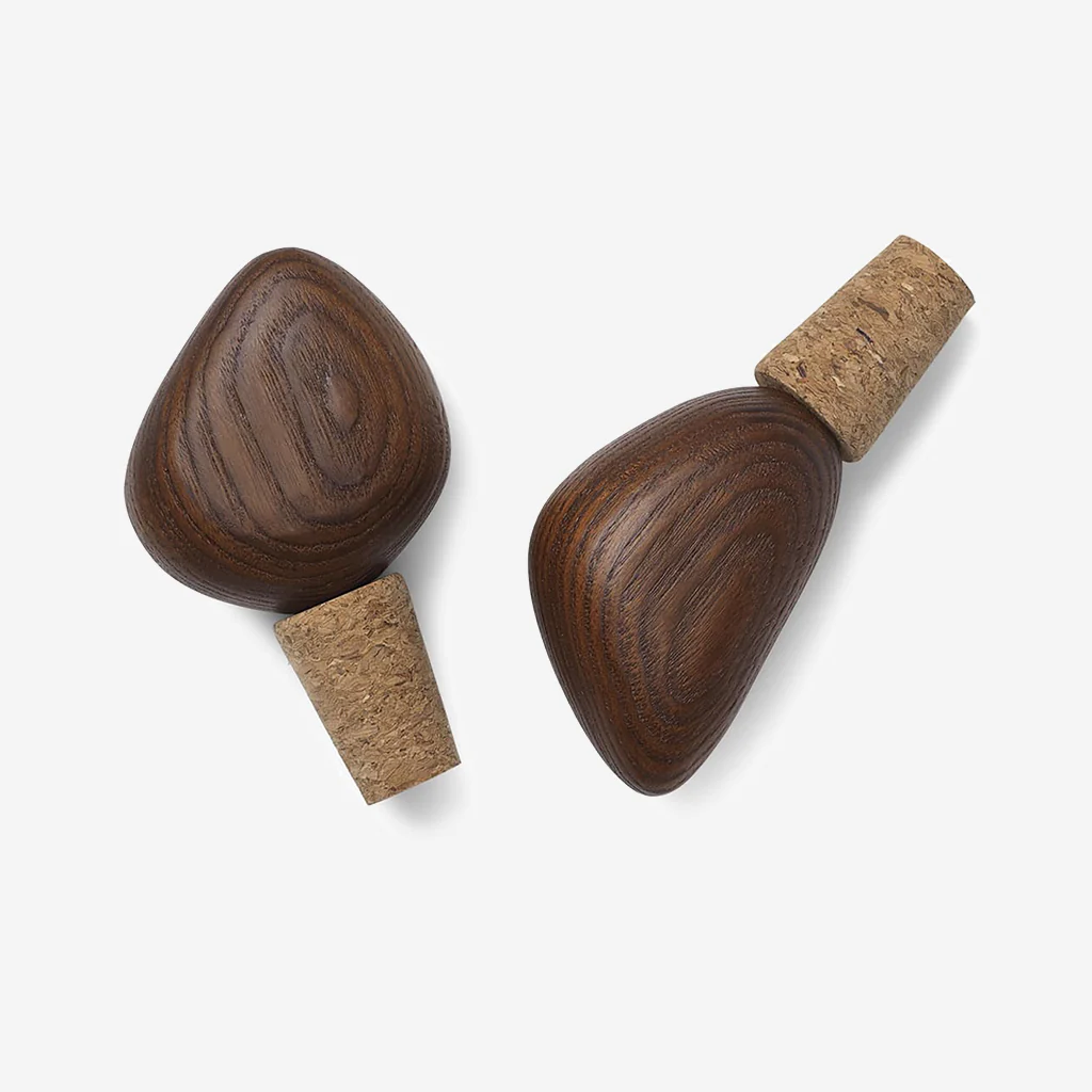 Ferm Living Cairn Wine Stoppers Dark Ash - Image 3