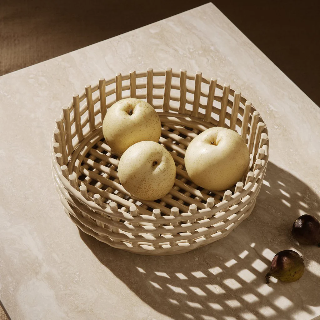 Ferm Living Ceramic Centrepiece Bowl Cashmere - Image 2