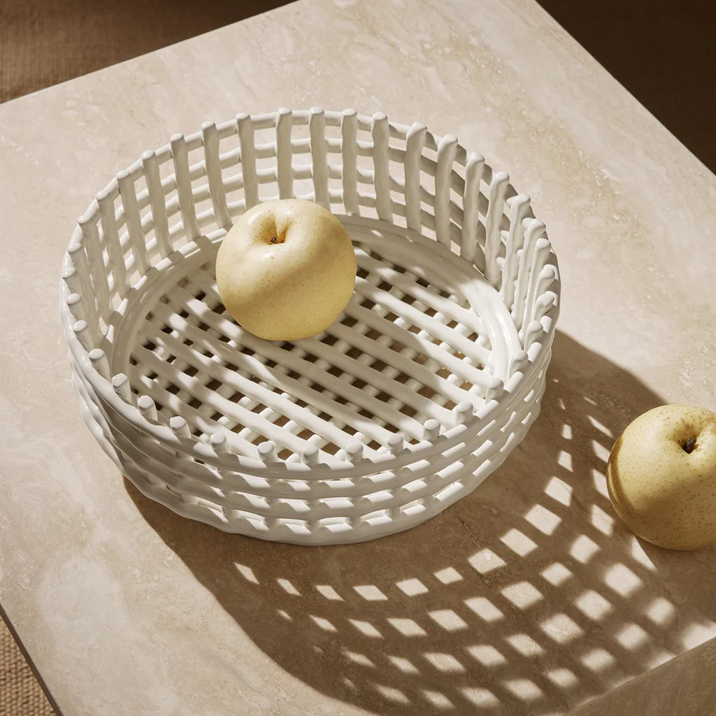 Ferm Living Ceramic Centrepiece Bowl Off White - Image 2