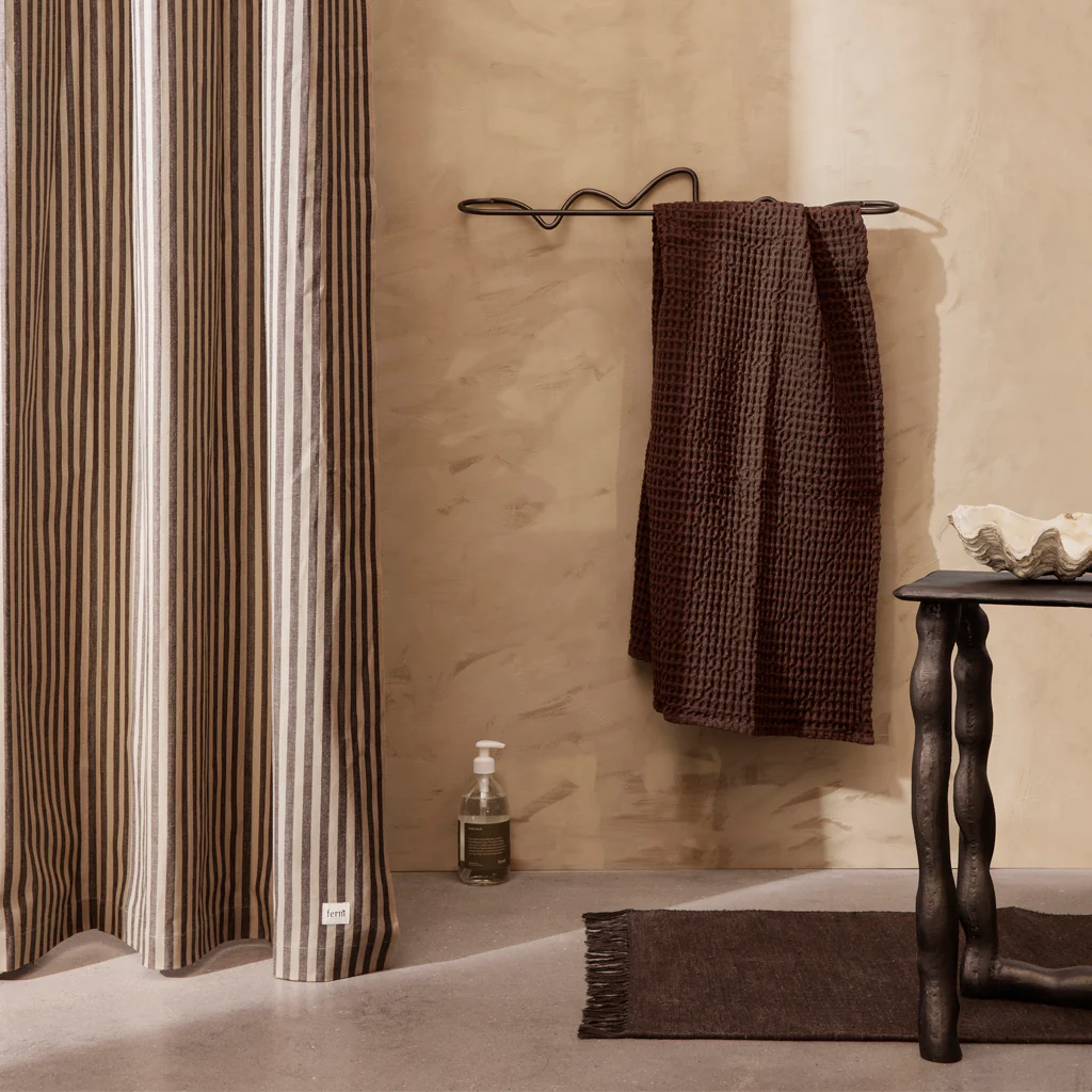 Ferm Living Chambray Shower Curtain Sand Black - Image 2