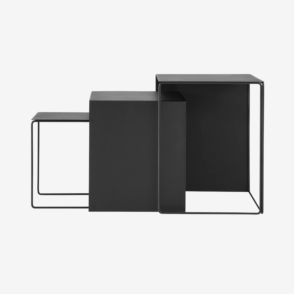Ferm Living Cluster Nesting Tables Set Black - Image 3