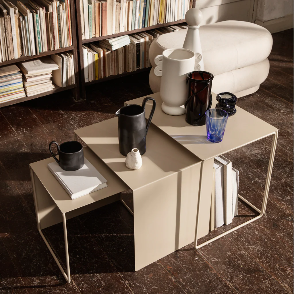 Ferm Living Cluster Nesting Tables Set Cashmere - Image 2