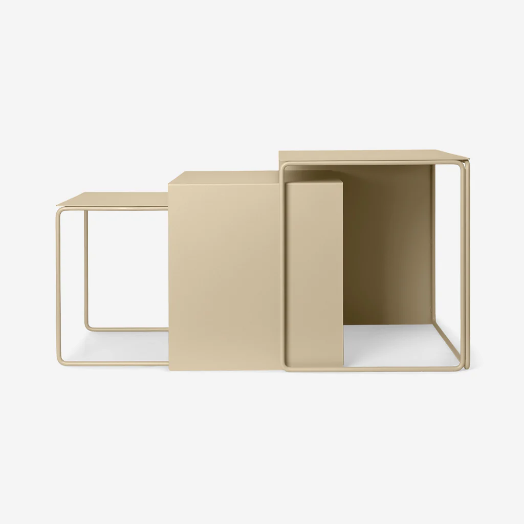 Ferm Living Cluster Nesting Tables Set Cashmere - Image 3