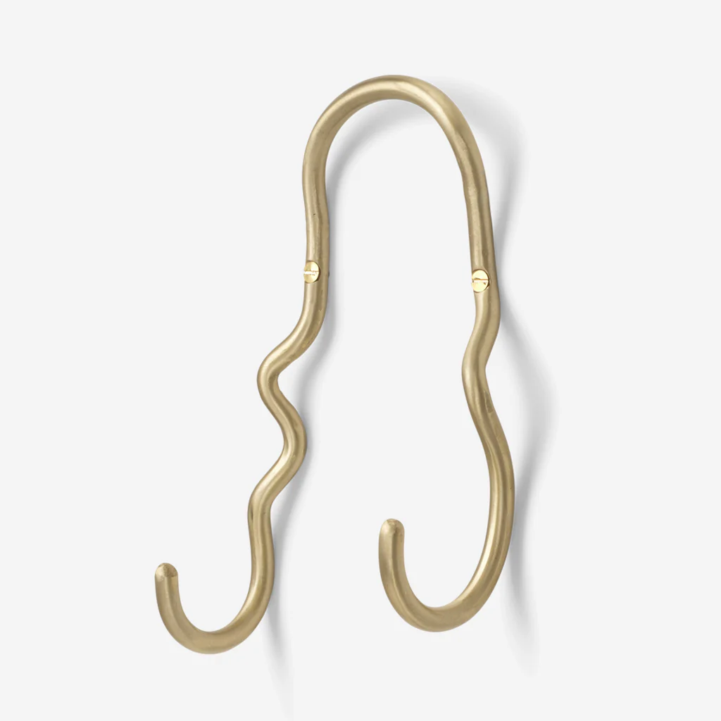 Ferm Living Curvature Double Hook Brass - Image 3