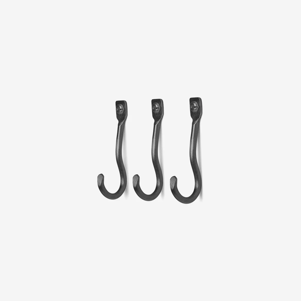 Ferm Living Curvature Hook Set Black Brass