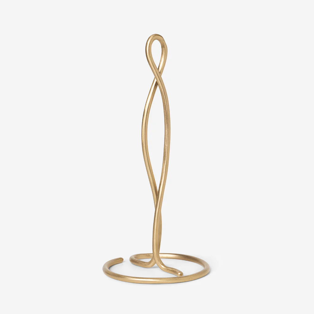 Ferm Living Curvature Paper Towel Holder Brass - Image 3