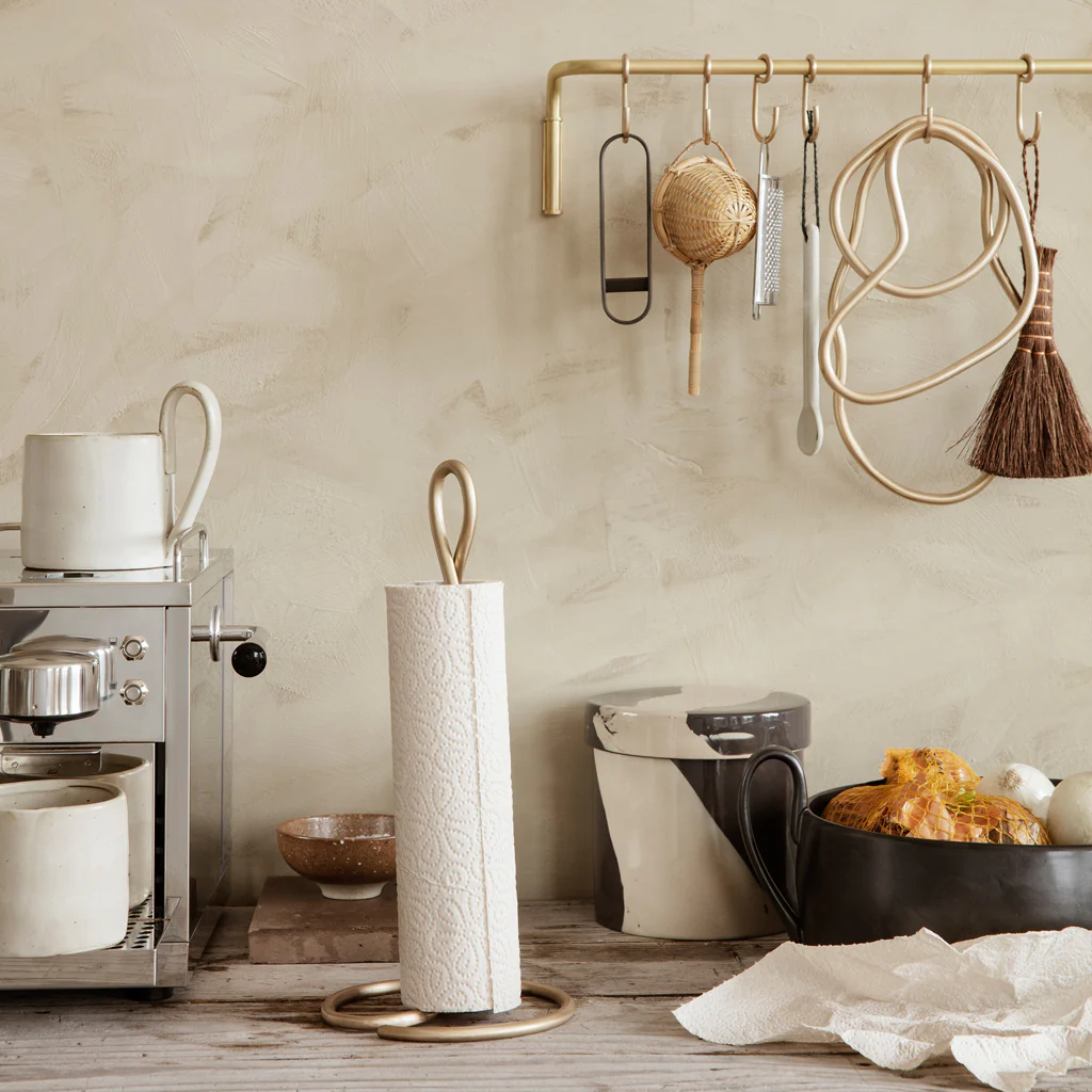 Ferm Living Curvature Paper Towel Holder Brass - Image 4