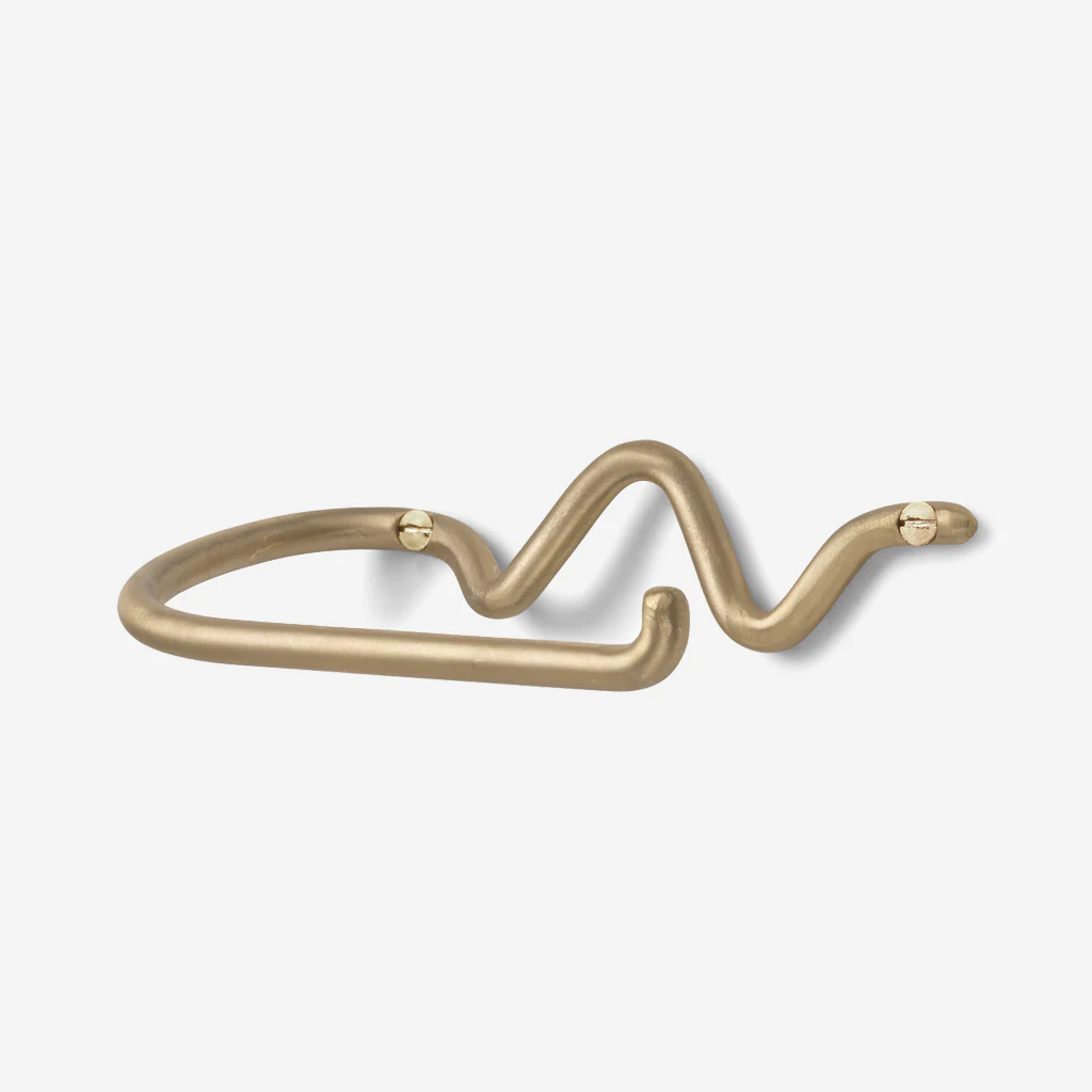 Ferm Living Curvature Toilet Paper Holder Brass - Image 3