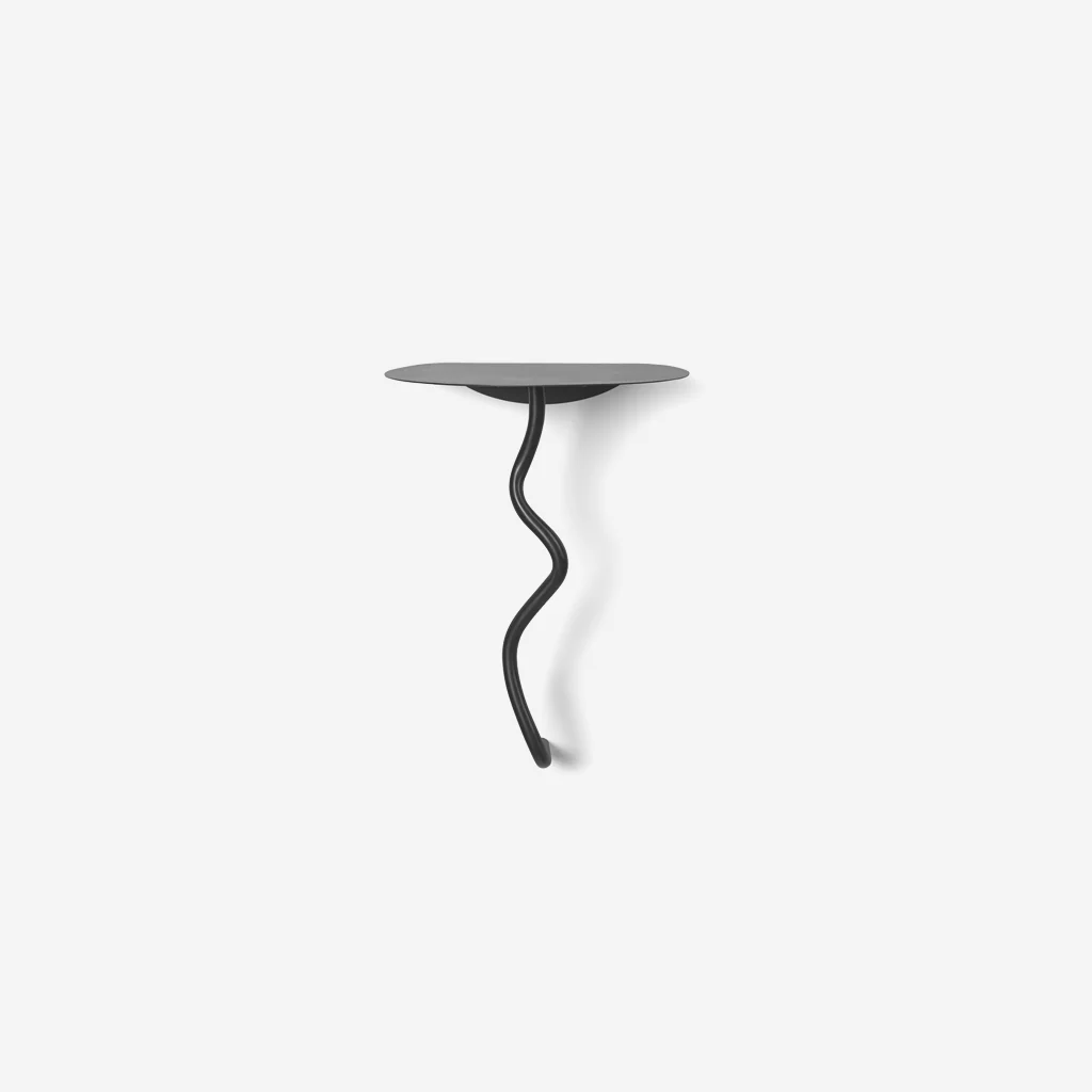 Ferm Living Curvature Wall Table Black Brass