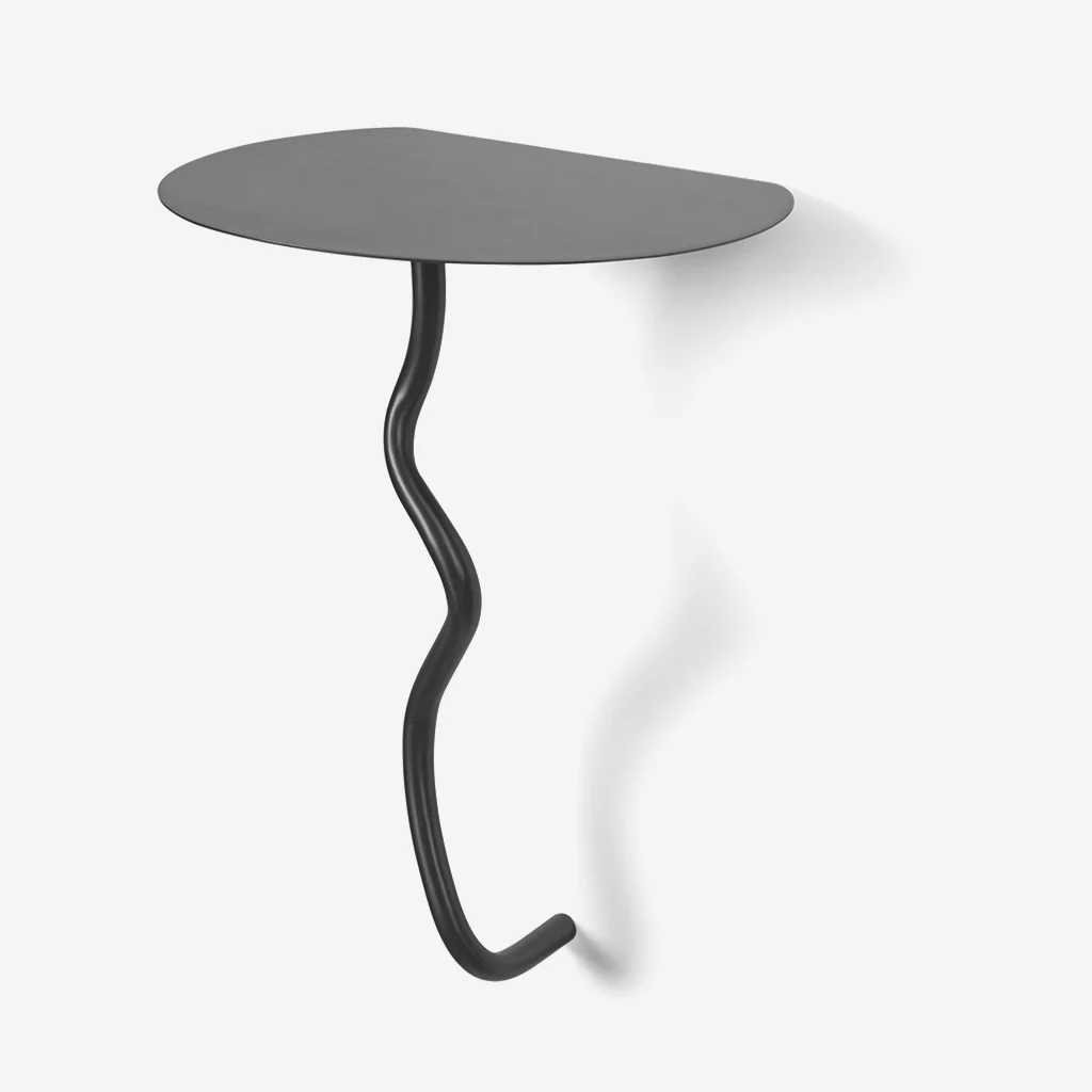 Ferm Living Curvature Wall Table Black Brass - Image 4