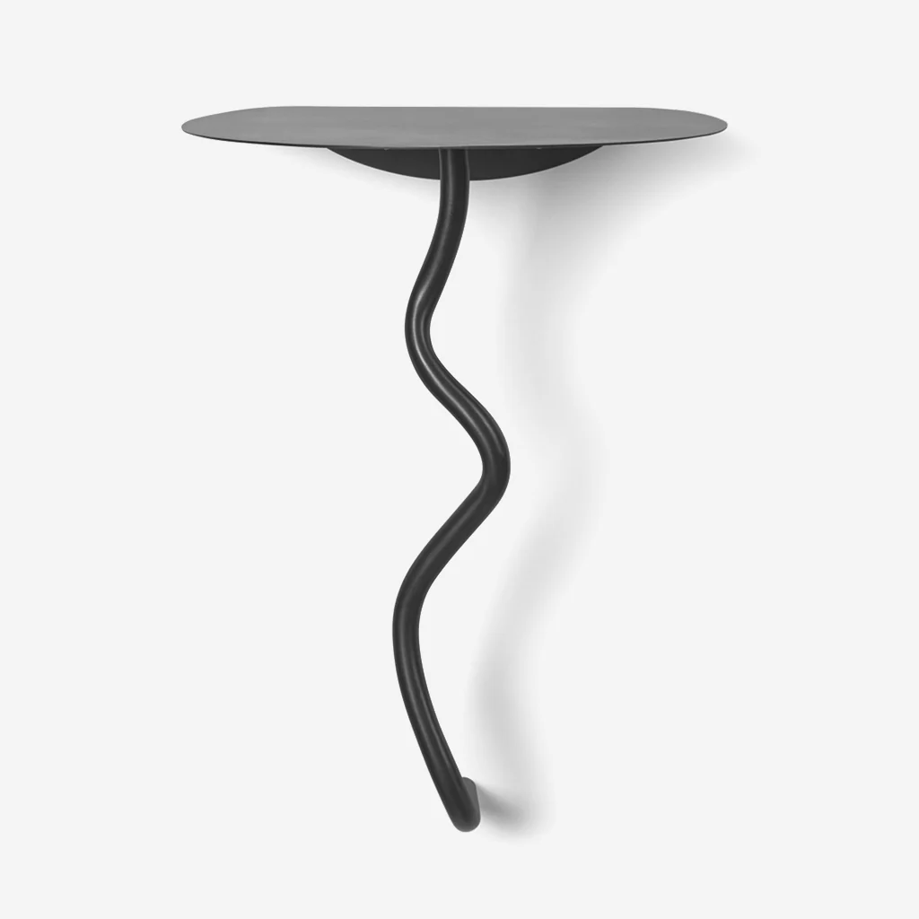Ferm Living Curvature Wall Table Black Brass - Image 5