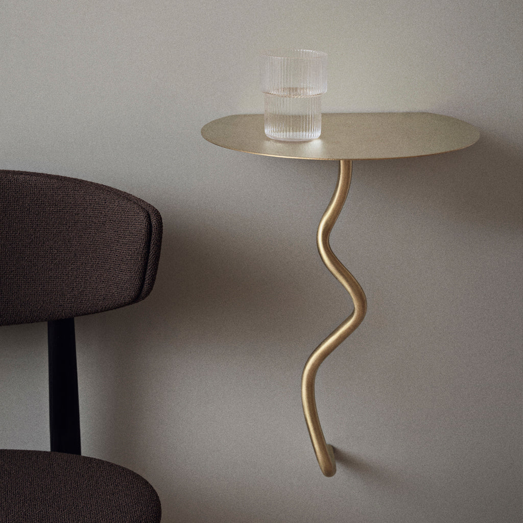 Ferm Living Curvature Wall Table Brass - Image 2
