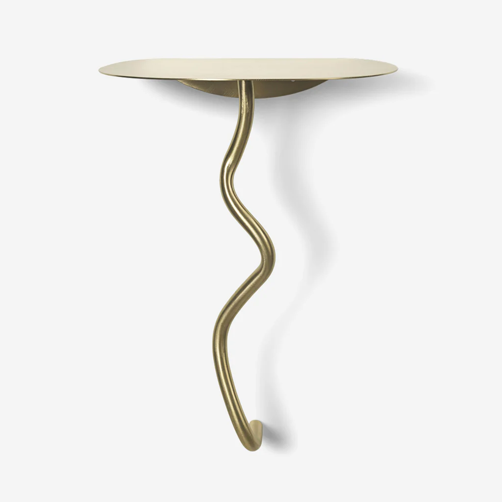 Ferm Living Curvature Wall Table Brass - Image 3