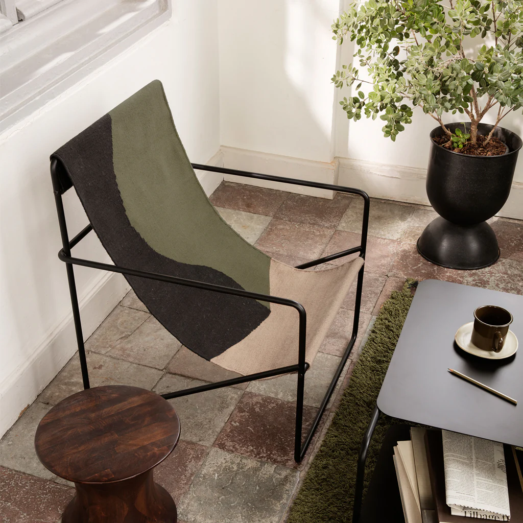 Ferm Living Desert Lounge Chair Black / Dune - Image 2