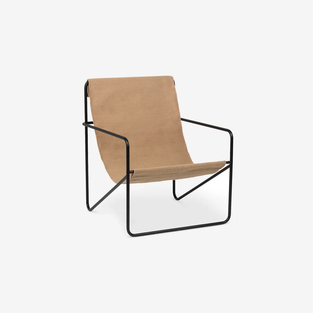 Ferm Living Desert Lounge Chair Black / Sand