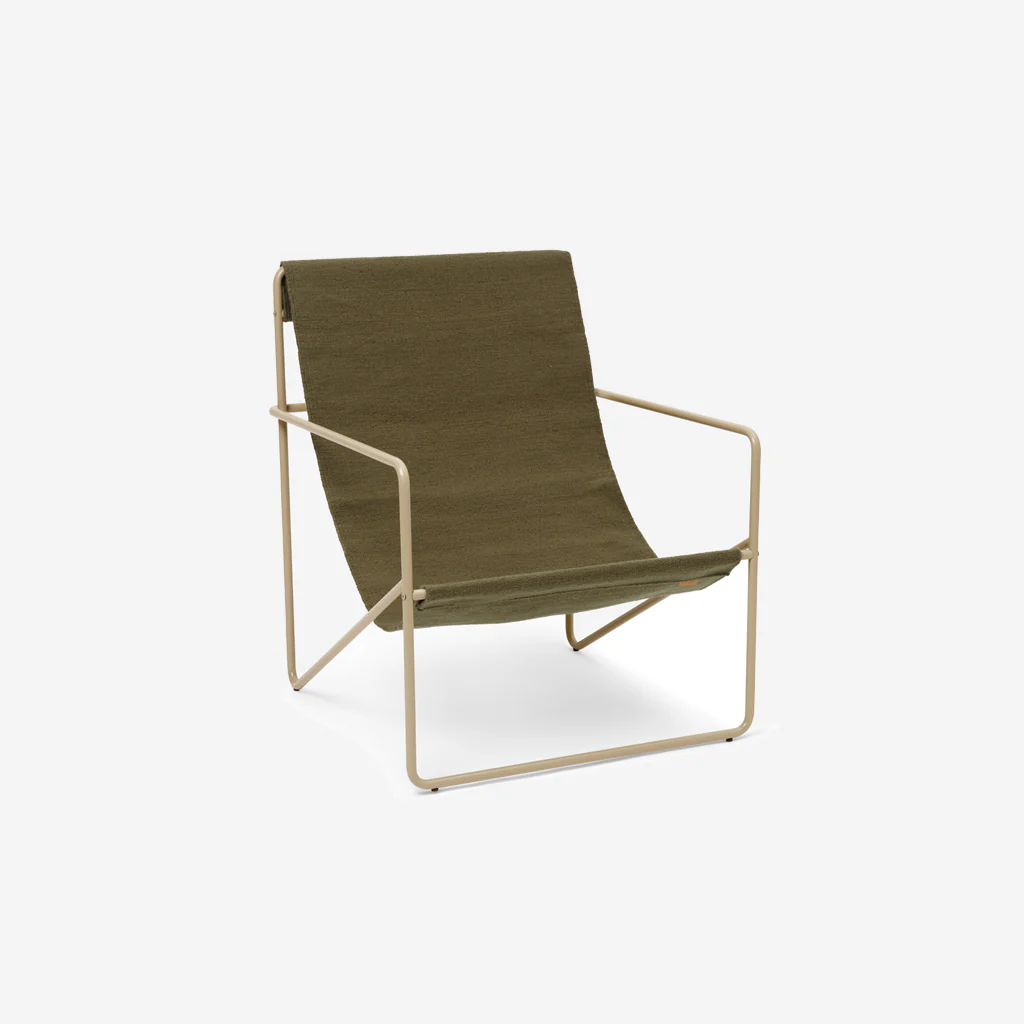 Ferm Living Desert Lounge Chair Cashmere / Olive