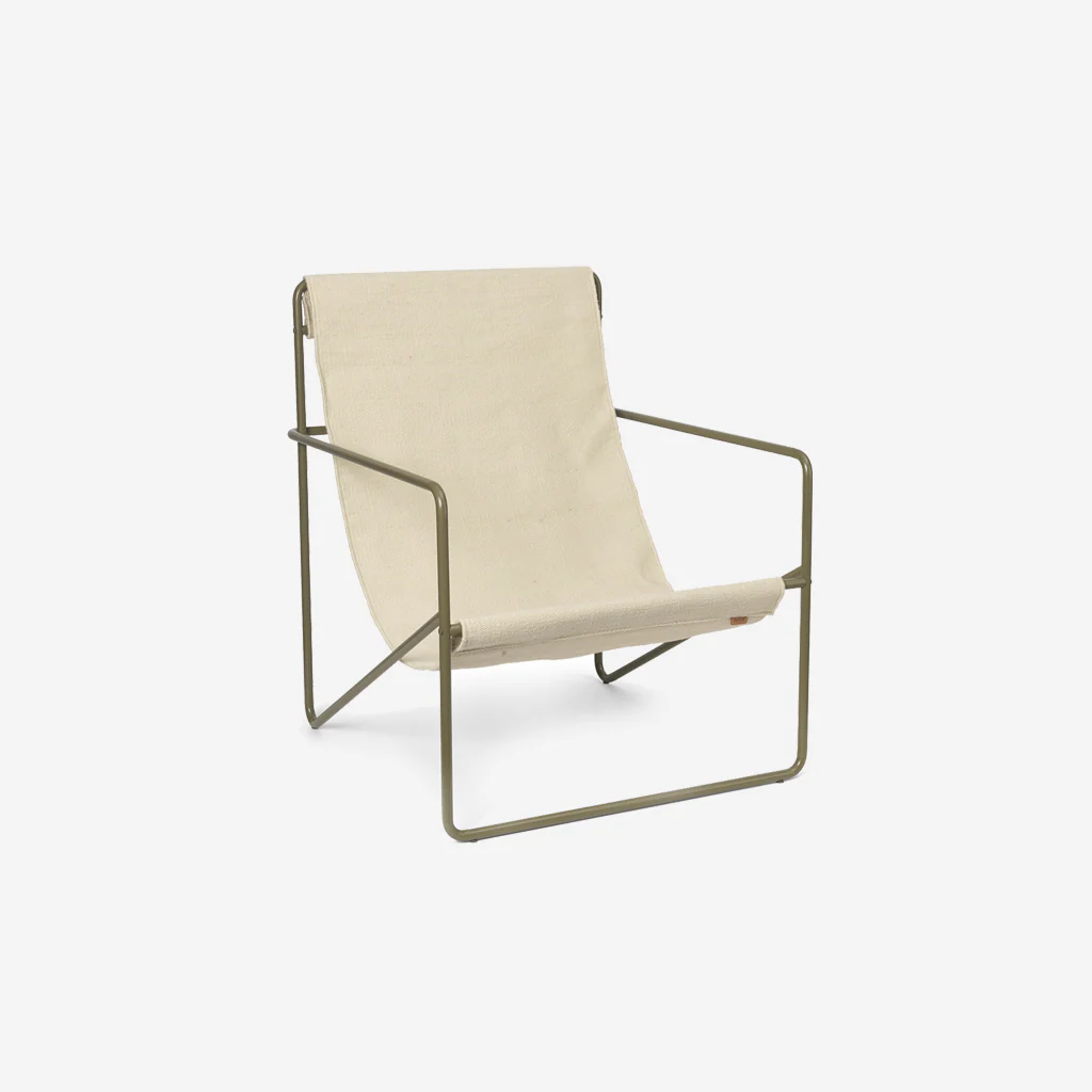 Ferm Living Desert Lounge Chair Olive Cloud