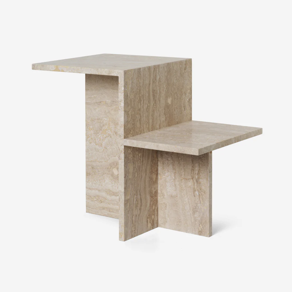 Ferm Living Distinct Side Table Travertine - Image 3