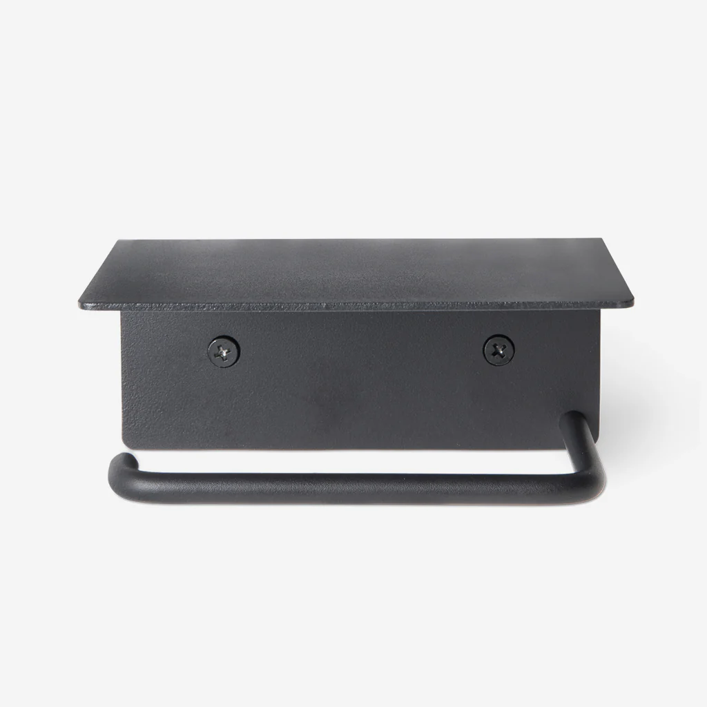 Ferm Living Dora Toilet Paper Holder with Shelf Black - Image 3